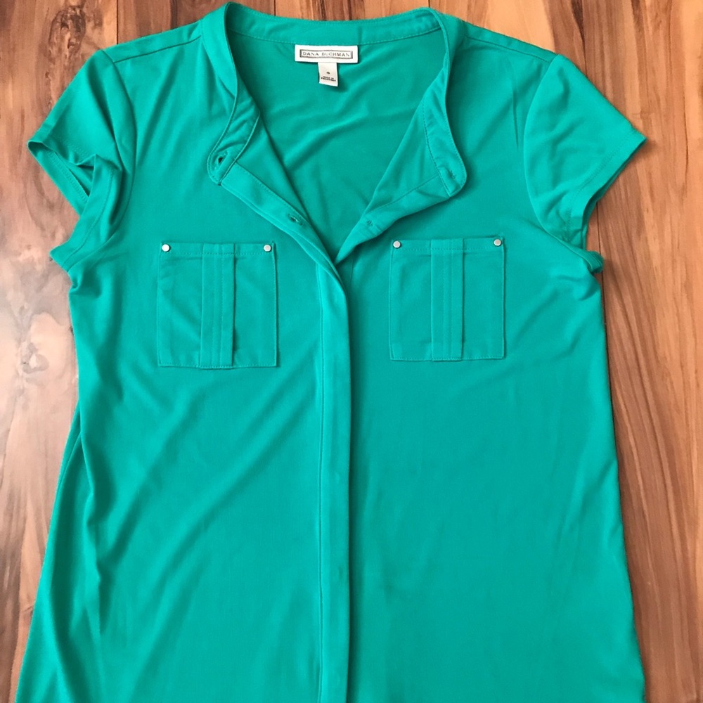 Nice Teal Short Sleeve Button Down